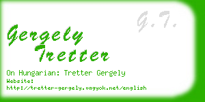 gergely tretter business card